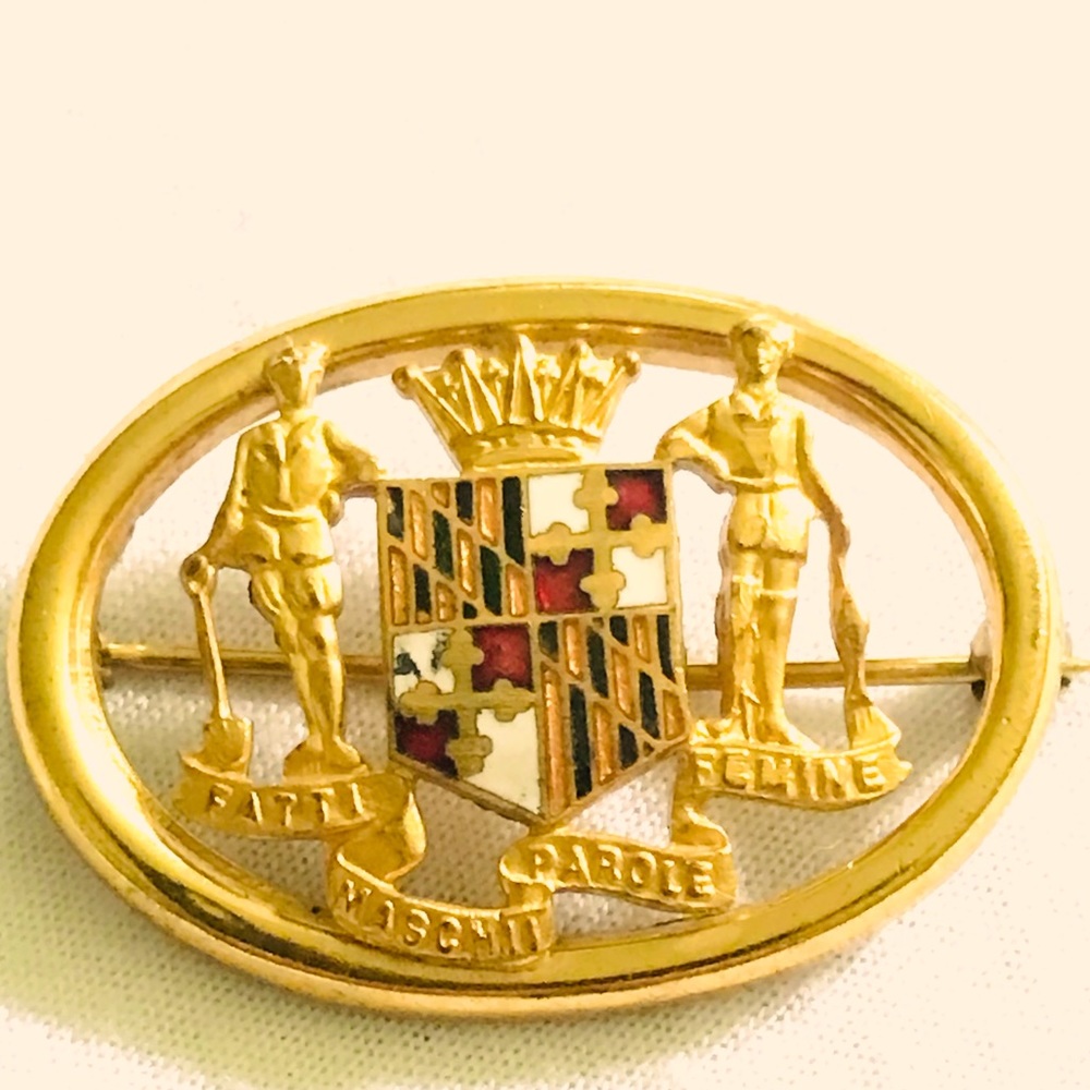 Vintage Maryland State brooch Pin